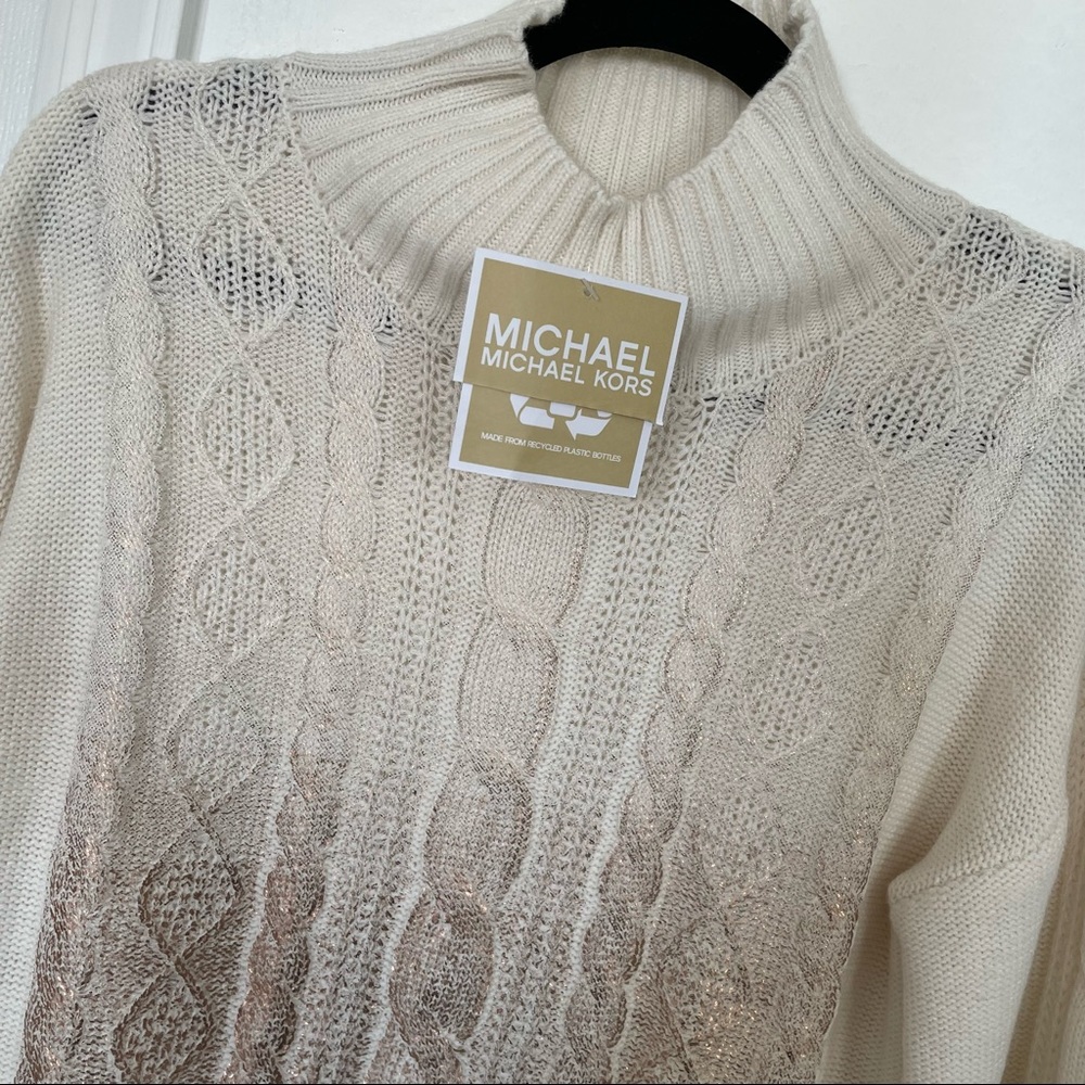 Michael Kors Long Sweater - Gold and White